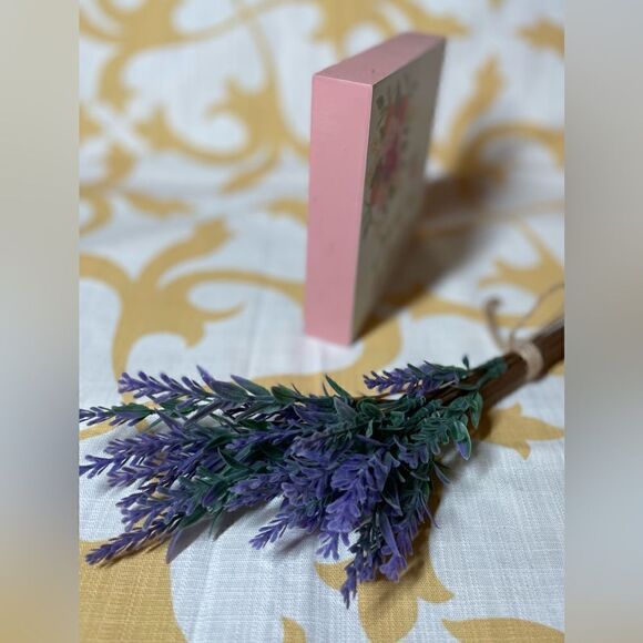 “Sweet As A Peach” NEW Cottage Style Wooden Decor Floral Accents NWT 2 Available - Picture 5 of 5